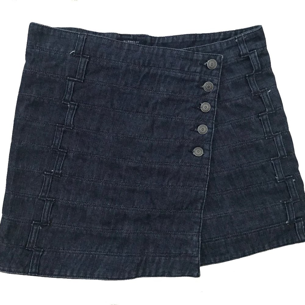 Burberry Denim Wrap Skirt